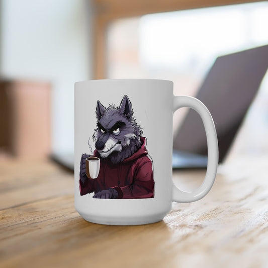 Red Hoodie Wolf - with Coffee mug
