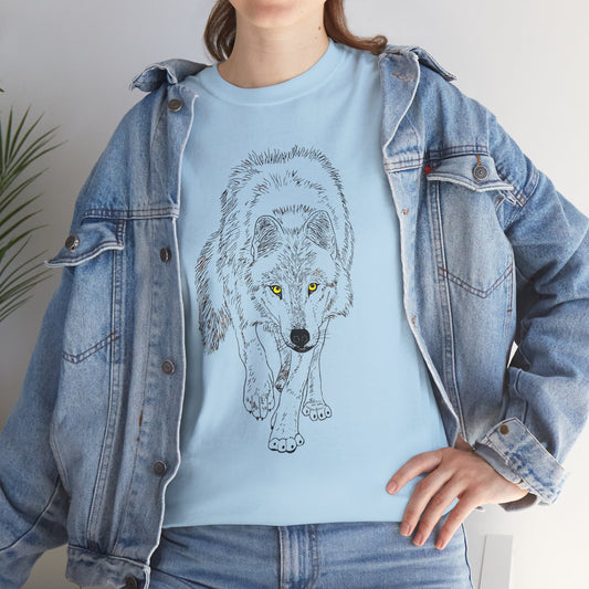 Stalking Wolf - Light Background Graphic Tee