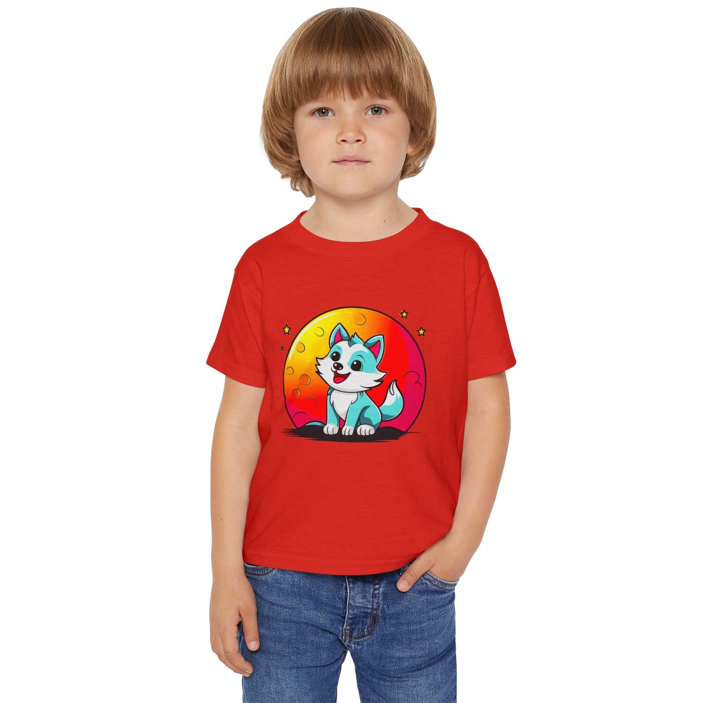 Wolf Pup Full Moon - Toddler T-Shirt