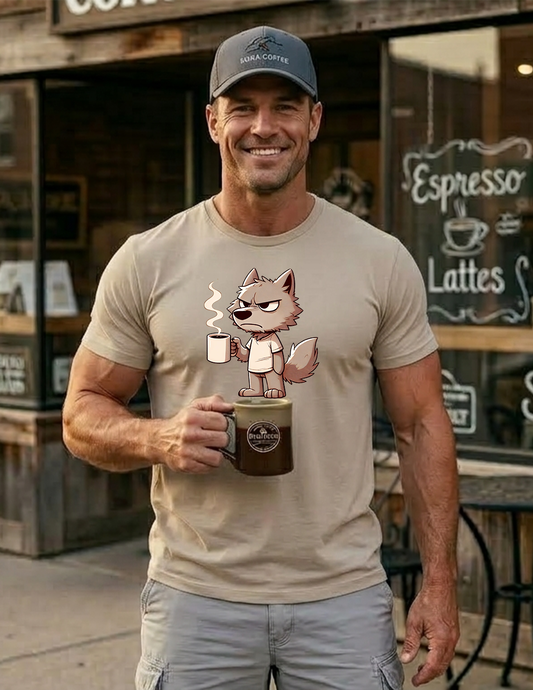 Grumpy Coffee Wolf T-Shirt