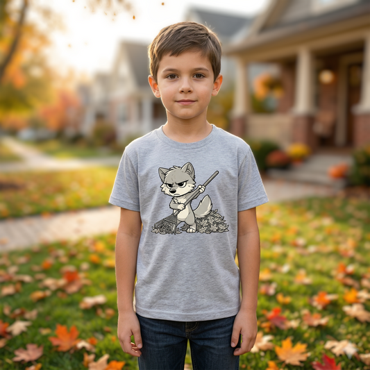 Grumpy Wolf Kid—Rake the Yard