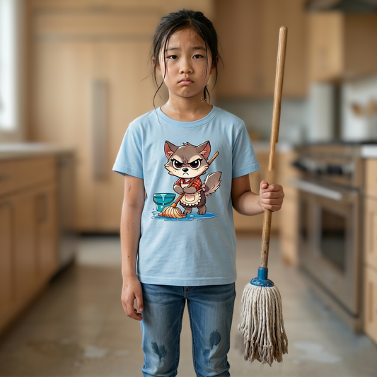 Grumpy Wolf Kid—Mop the Floor
