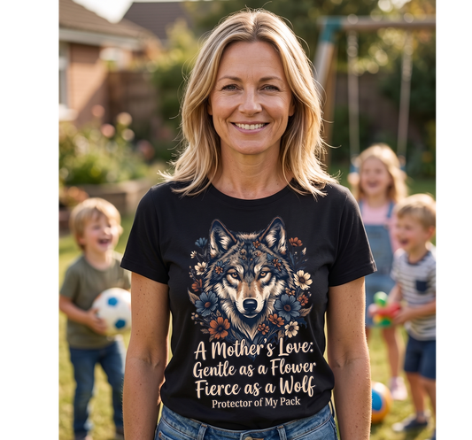 Wolf Mom T-Shirt — “A Mother’s Love: