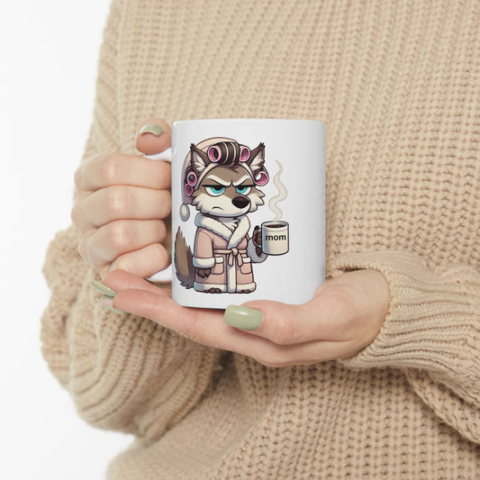 CURLERS AND COFFEE -BLUE EYES MOM CUP - MUG