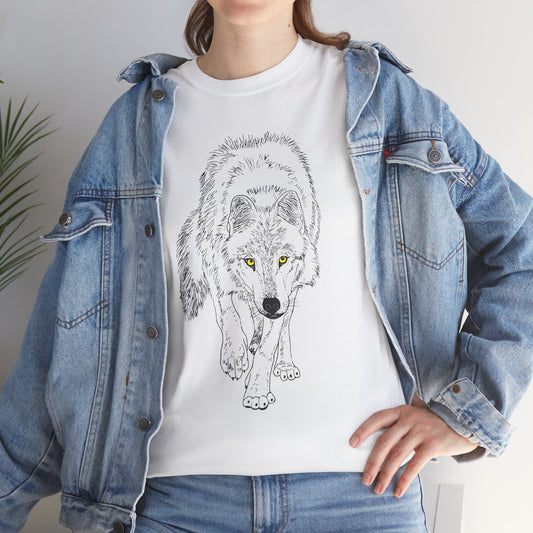 Stalking Wolf - Light Background Graphic Tee