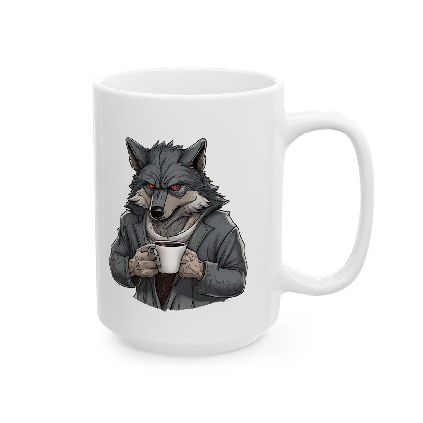 Red Eyed Wolf Coffee Mug (11oz & 15oz)