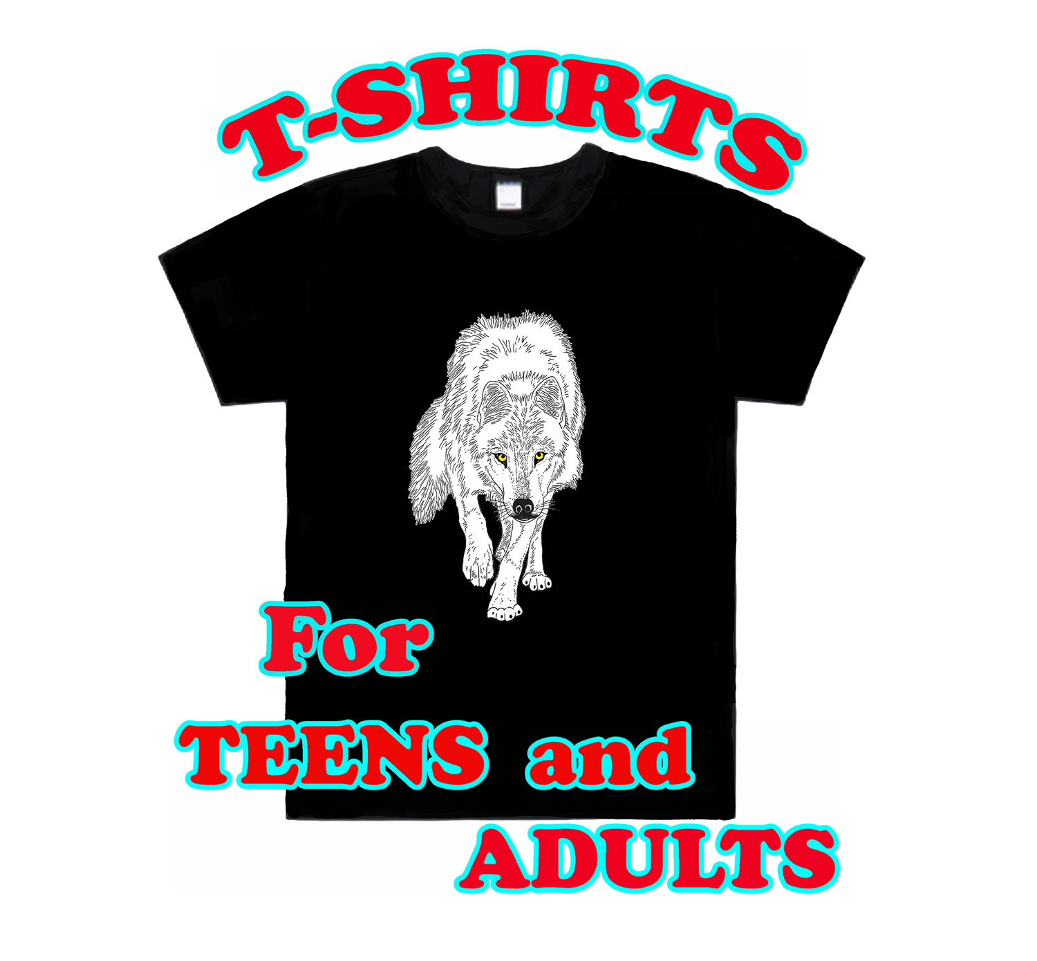 TEEN and ADULT WOLF T-SHIRTS