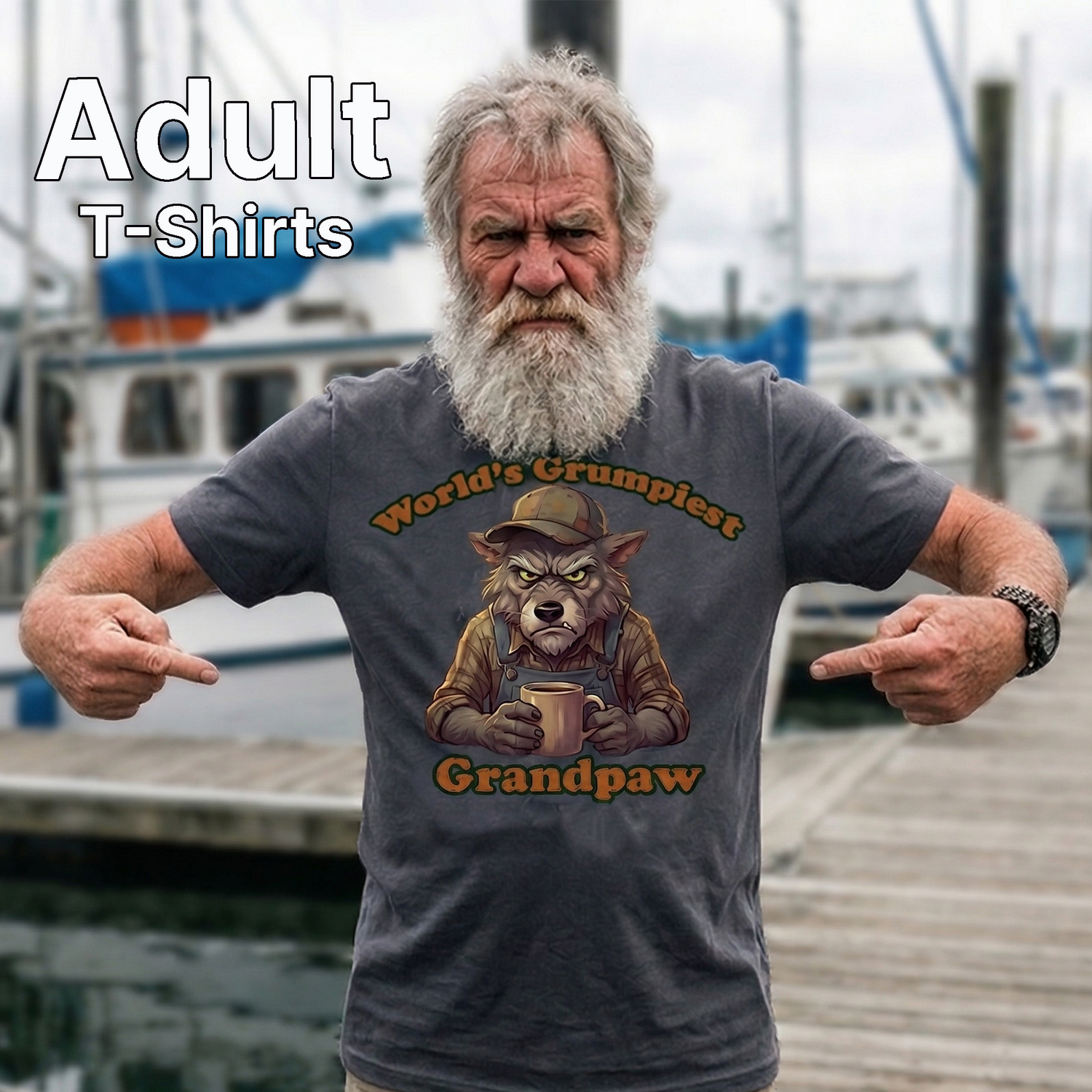 Grumpy Wolf T-shirt Collection adult