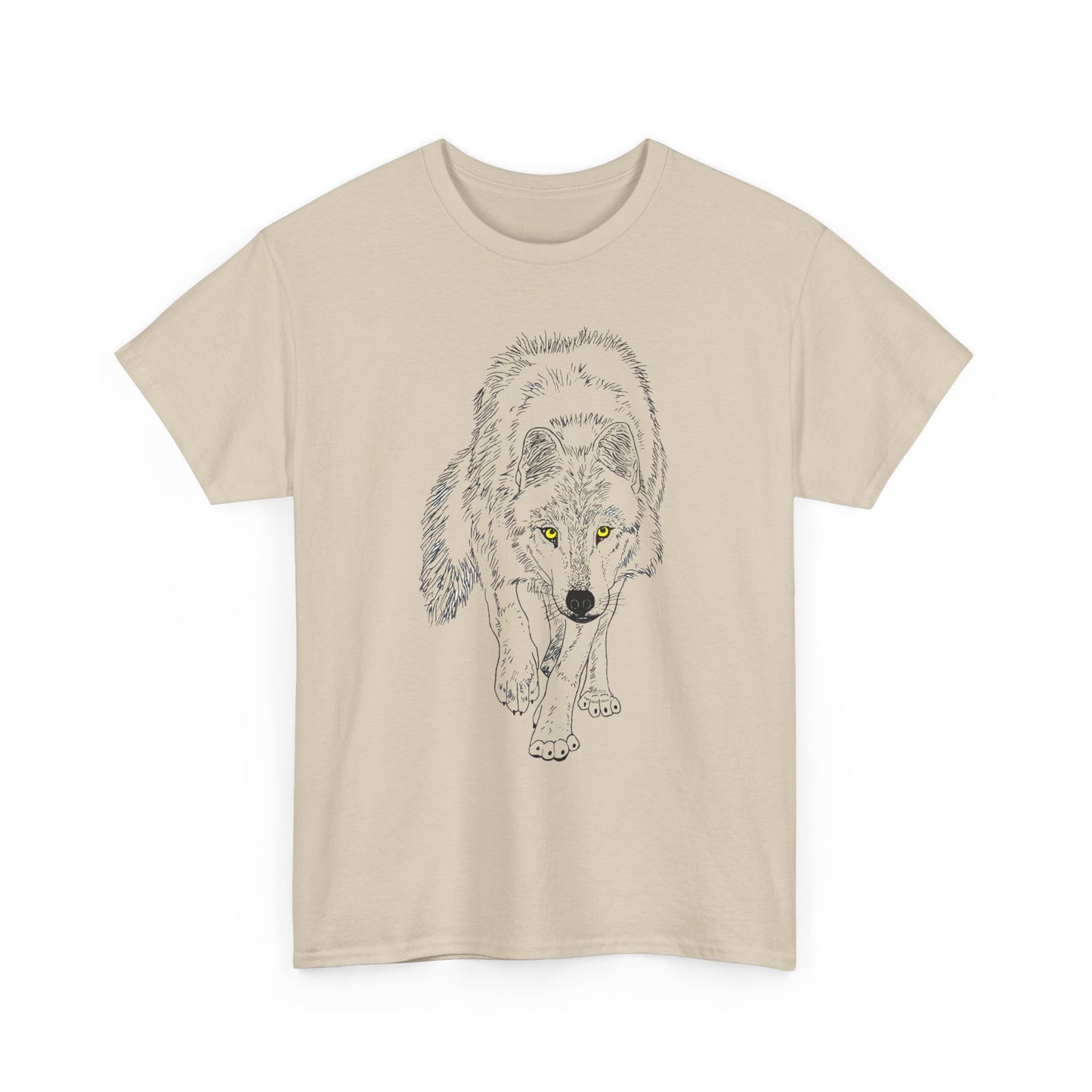 Stalking Wolf  -  Light Background Graphic Tee