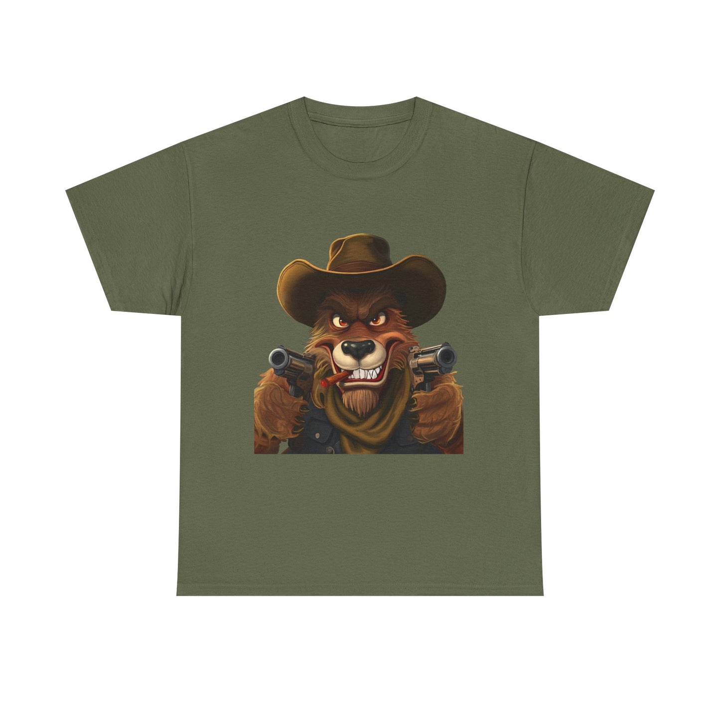 Grumpy Wolf T-Shirt—Six Shooter Wolf