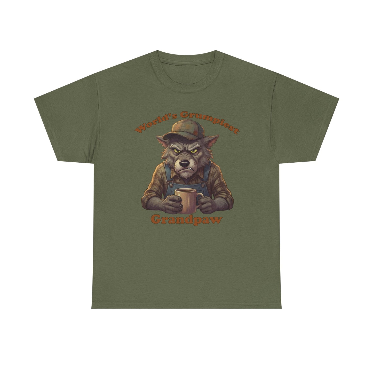 Grandpaw T-Shirt – "World's Grumpiest" Wolf Grandpaw