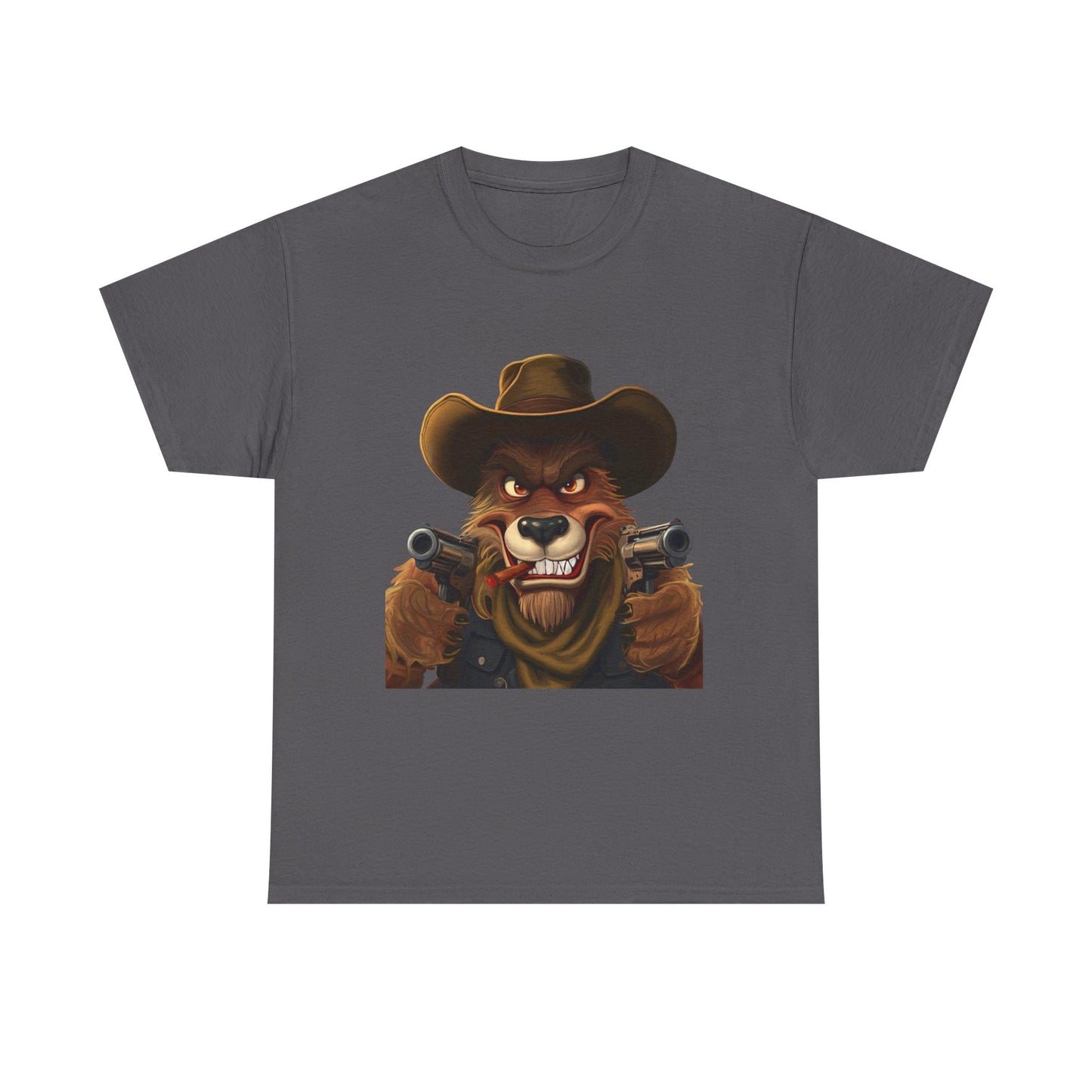 Grumpy Wolf T-Shirt—Six Shooter Wolf
