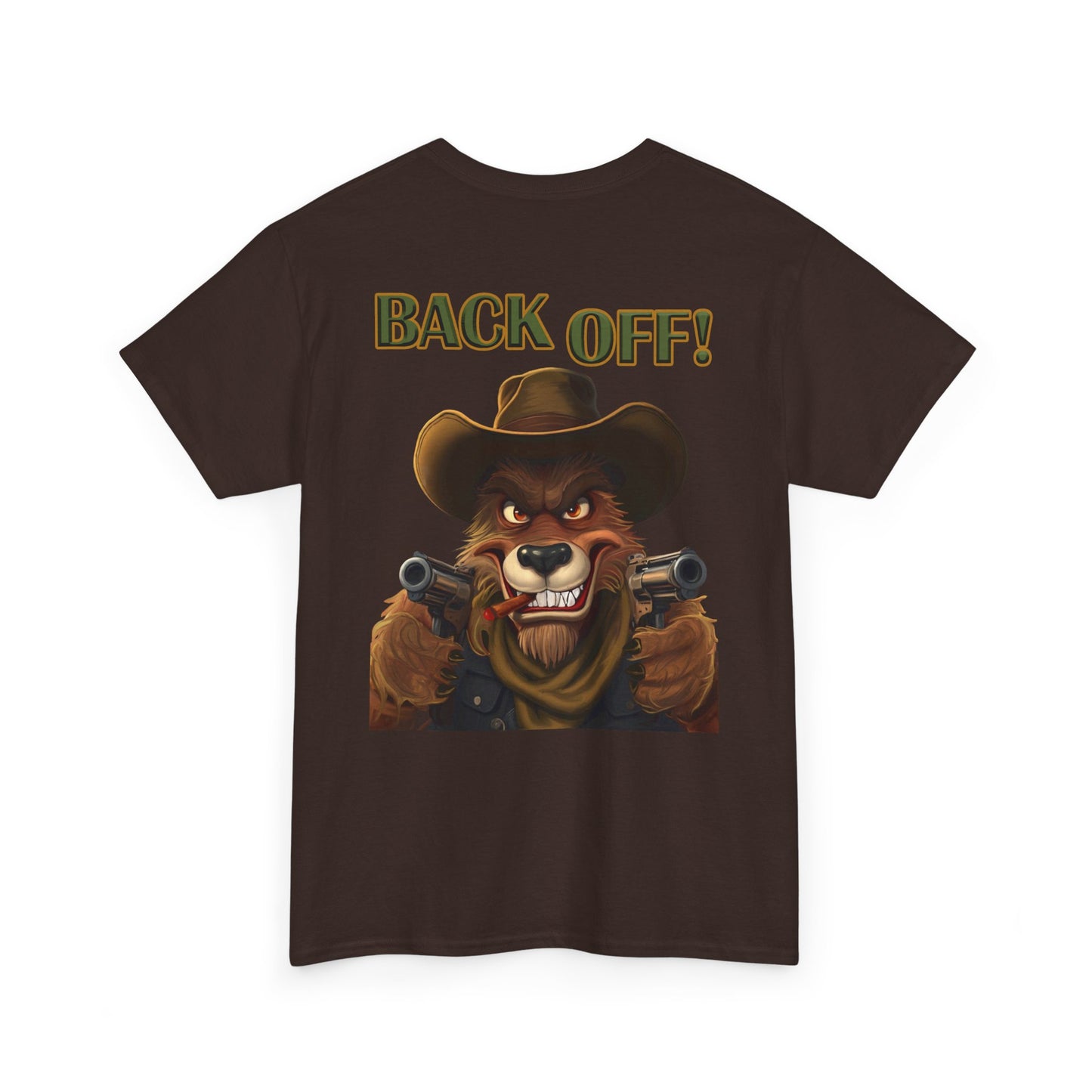 Graphic Tee — "Back Off!" Cowboy Wolf