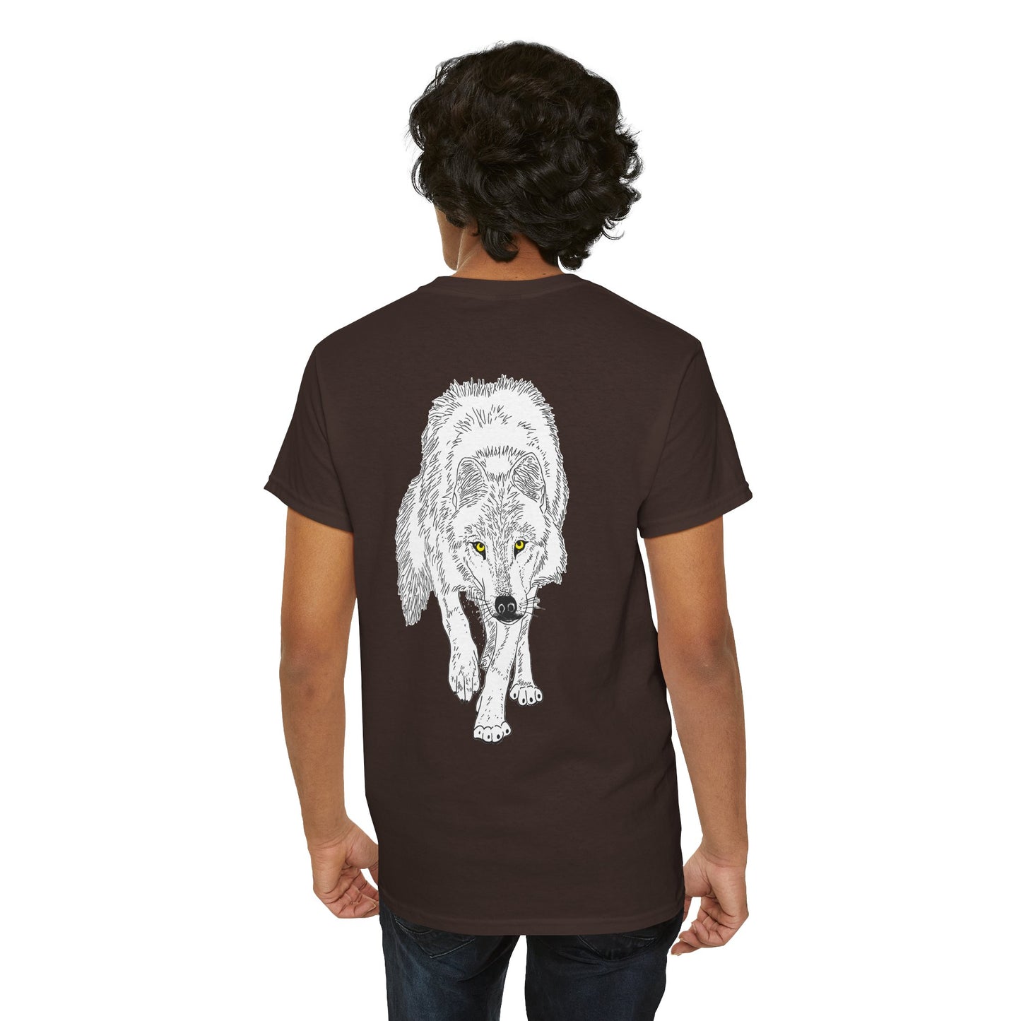 Stalking Wolf - Back of Shirt Design