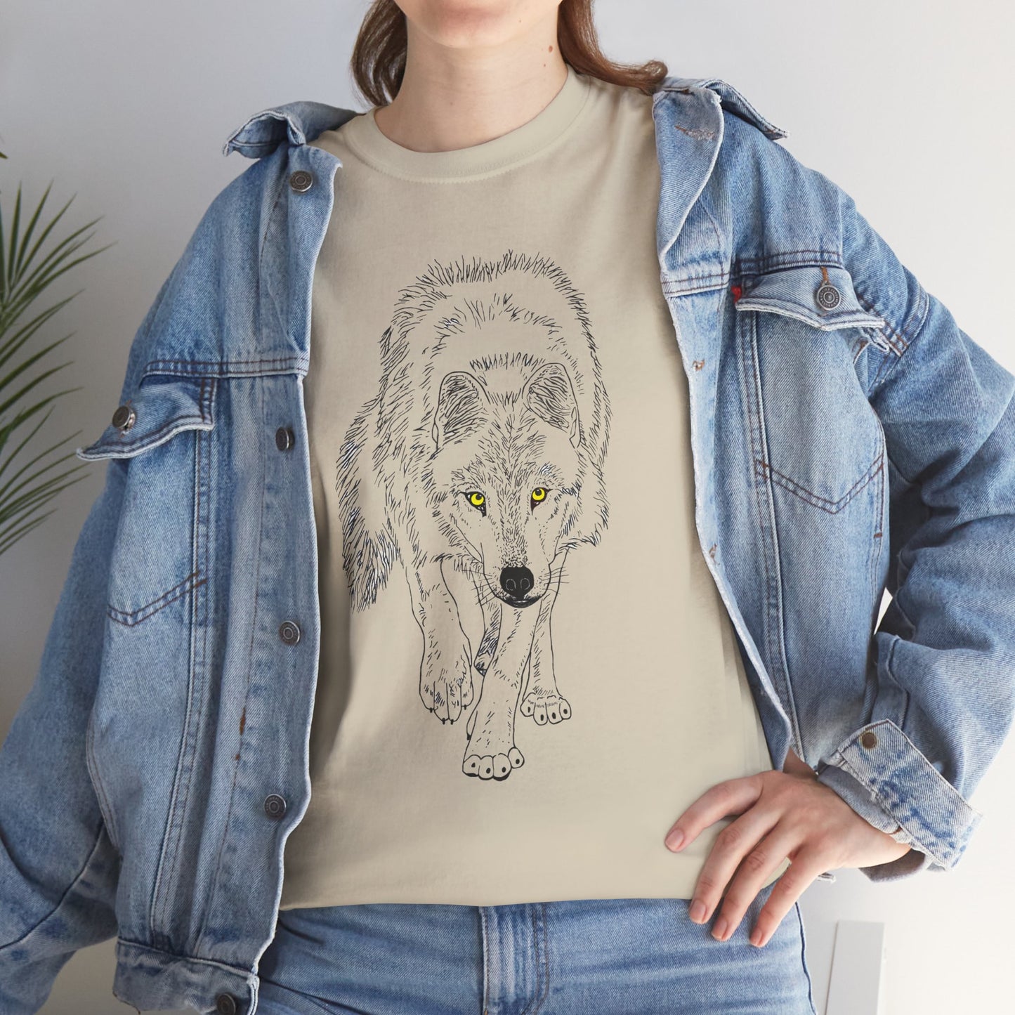 Stalking Wolf  -  Light Background Graphic Tee