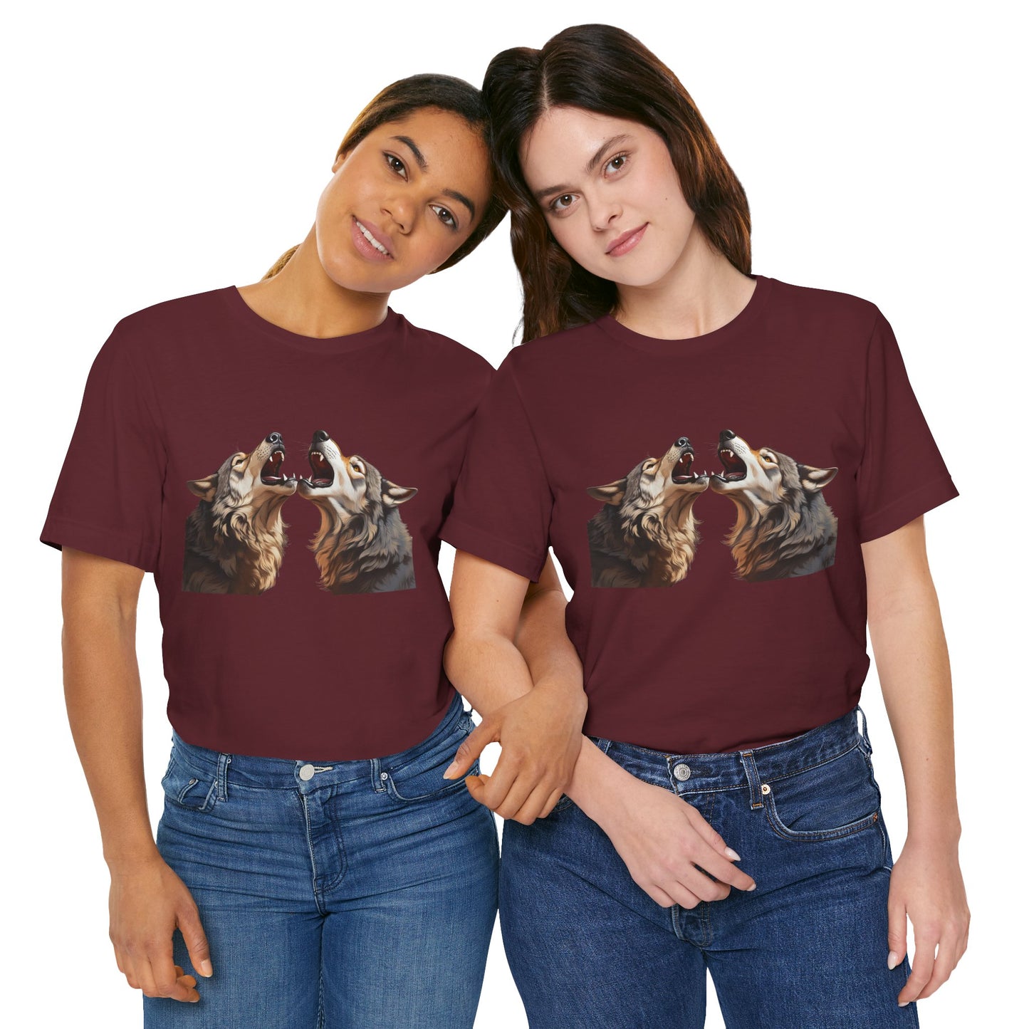 Dualing Wolf Howls - T‑Shirt