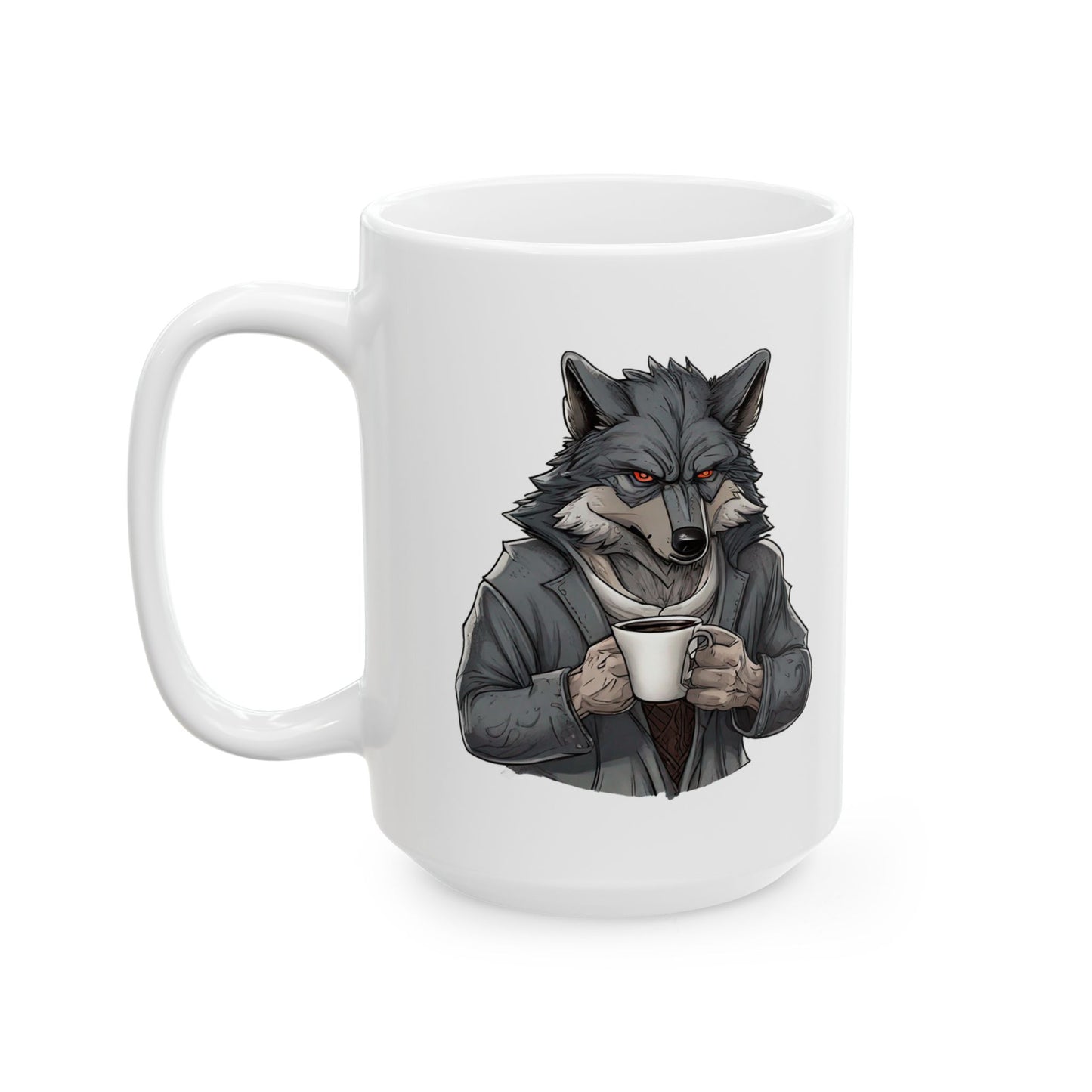 Red Eyed Wolf Coffee Mug (11oz & 15oz)