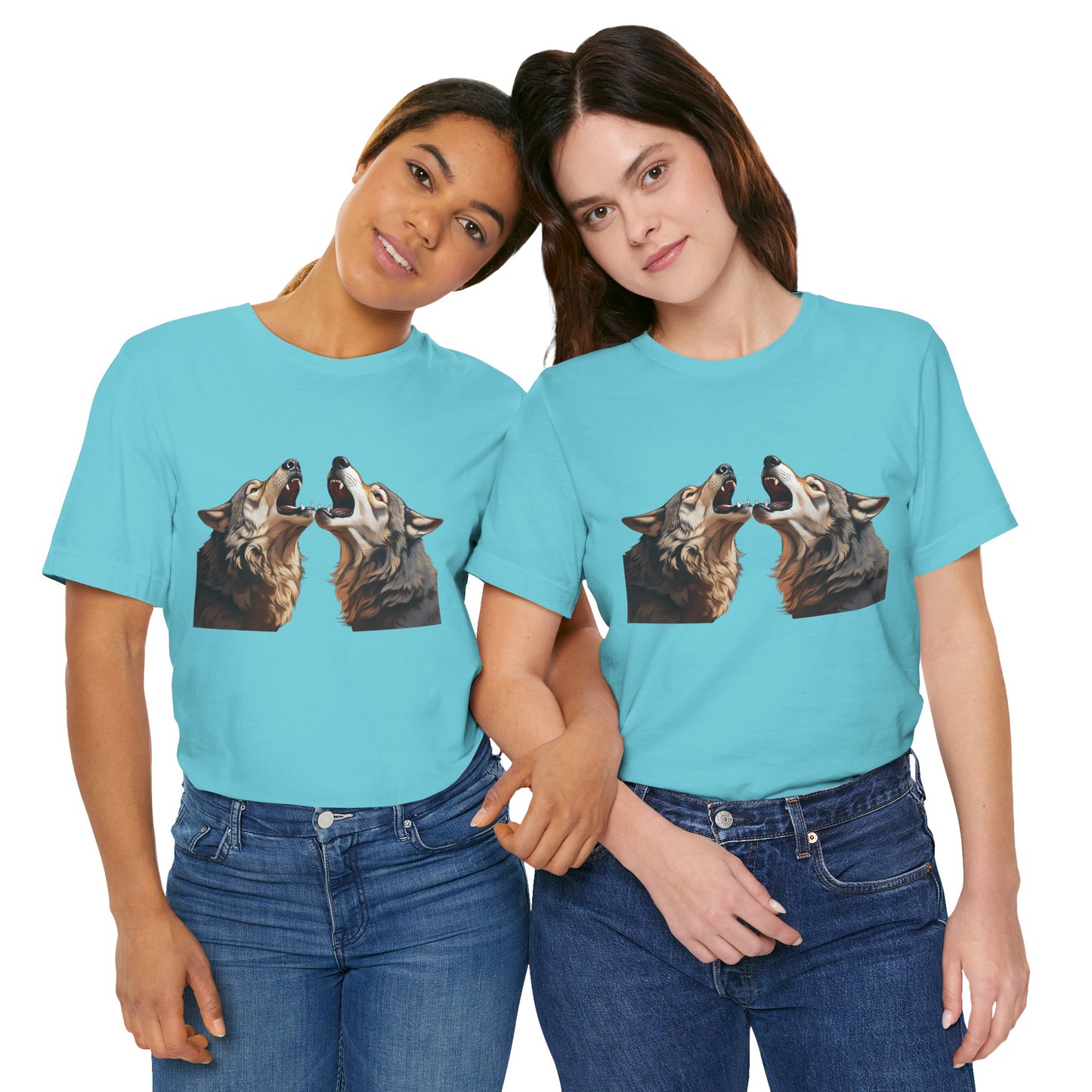 Dualing Wolf Howls - T‑Shirt