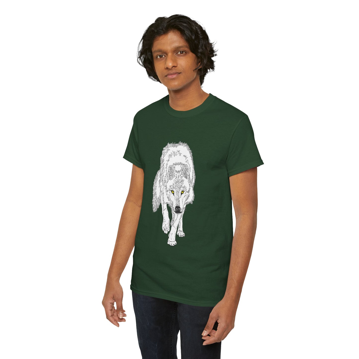 Stalking Wolf  - T‑Shirt Dark Background