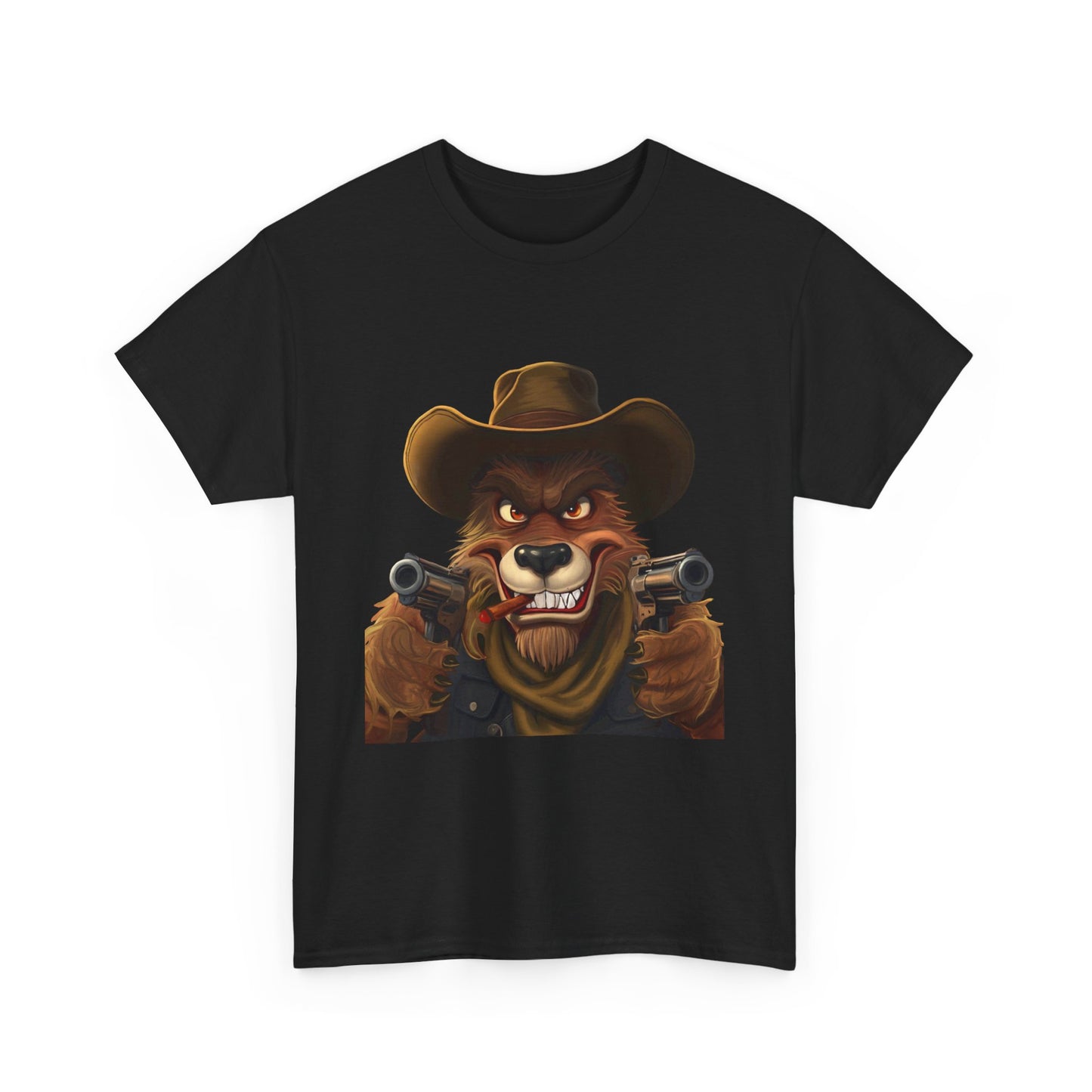 Grumpy Wolf T-Shirt—Six Shooter Wolf