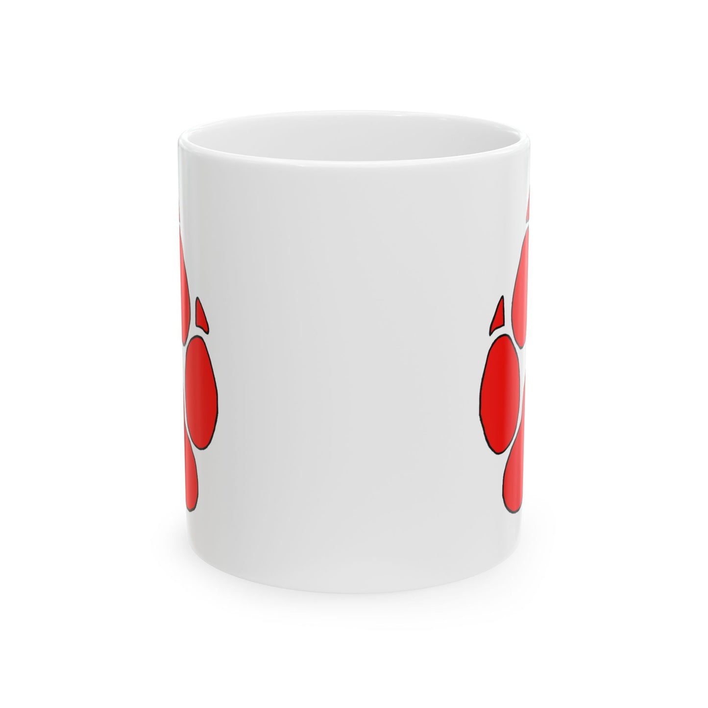 Red Paw Print  Coffee Cup (11oz, 15oz)