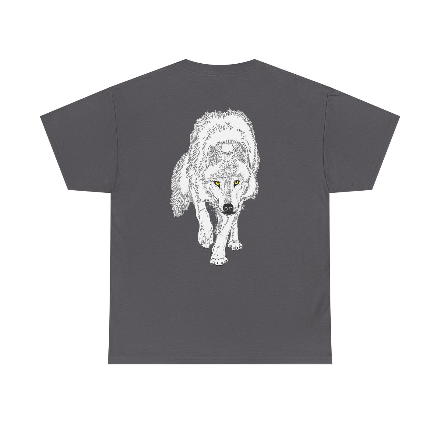Stalking Wolf - Back of Shirt Design