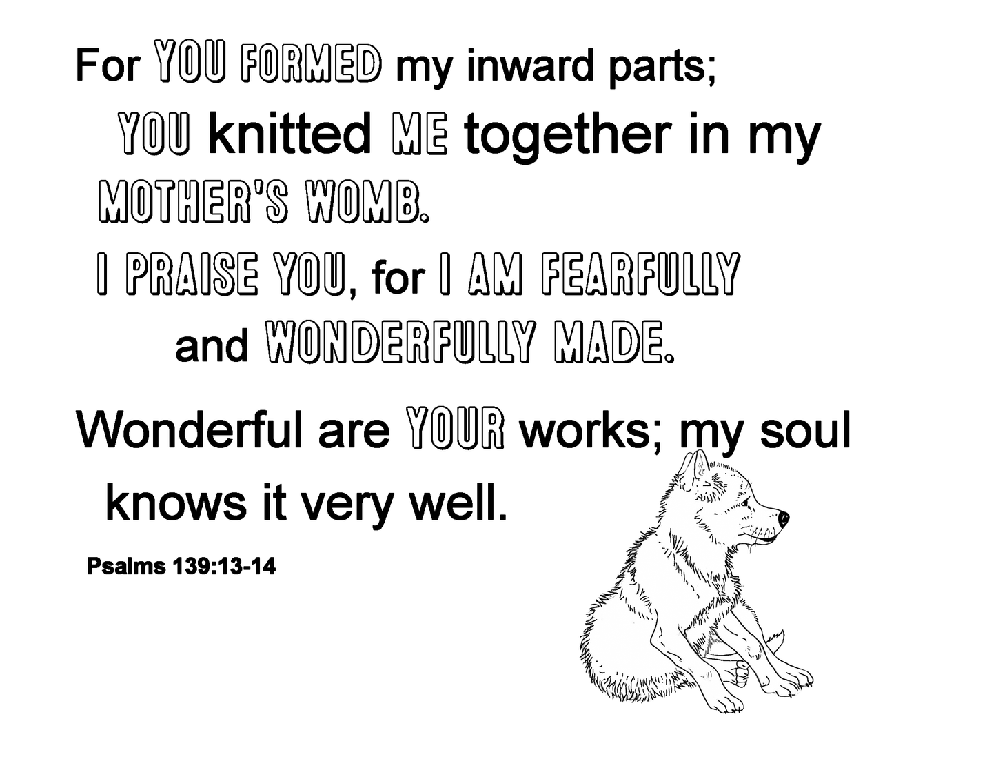 THE WOLF FAMILY A Christian educational coloring book