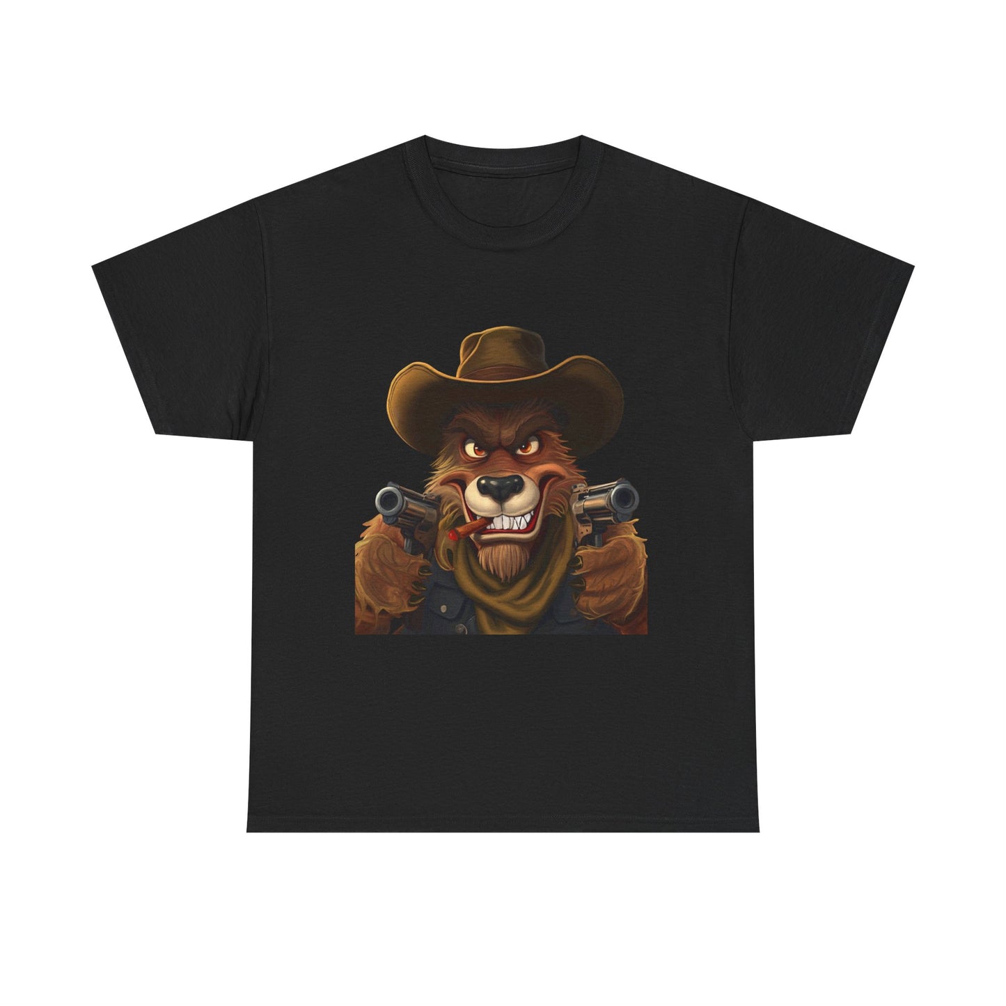 Grumpy Wolf T-Shirt—Six Shooter Wolf