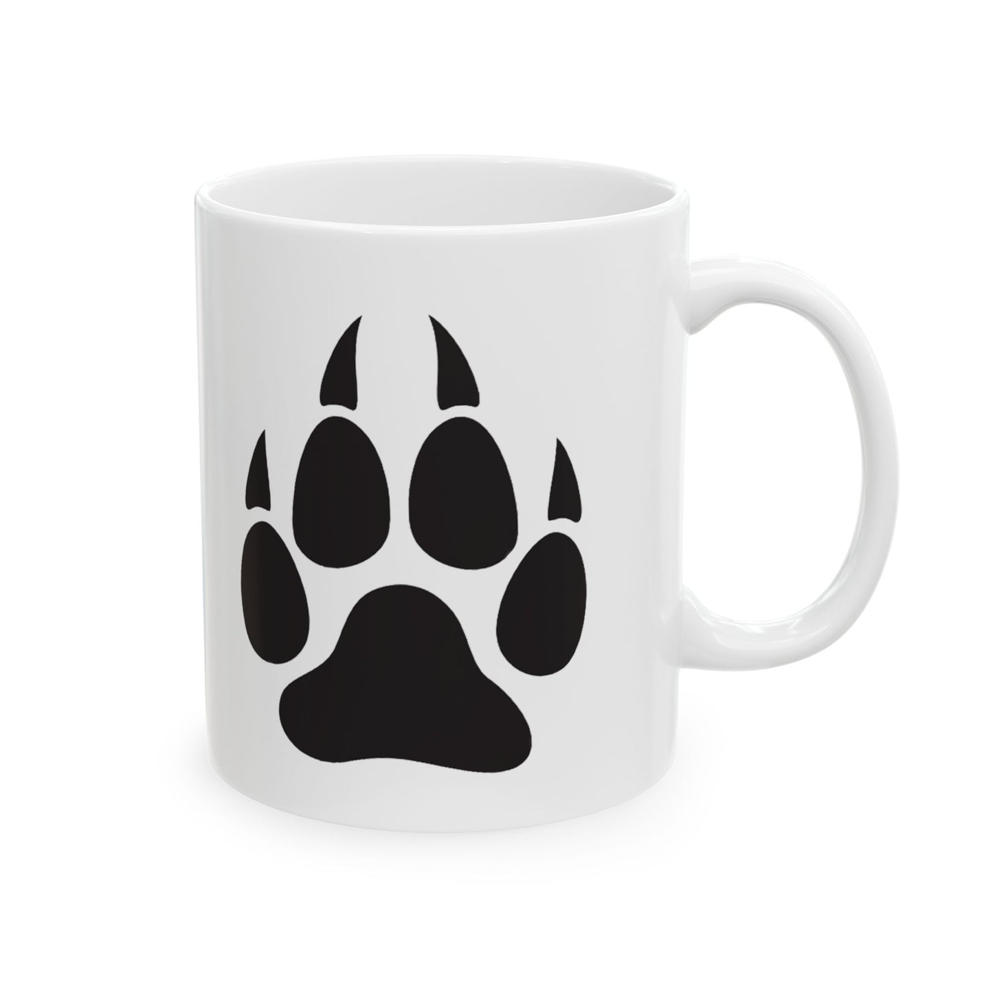 Black Wolf Paw Print Coffee Cup (11oz & 15oz)