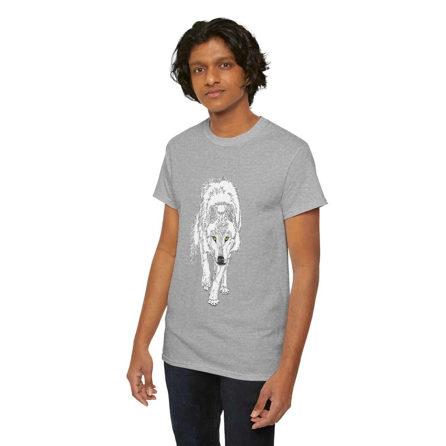 Stalking Wolf  - T‑Shirt Dark Background