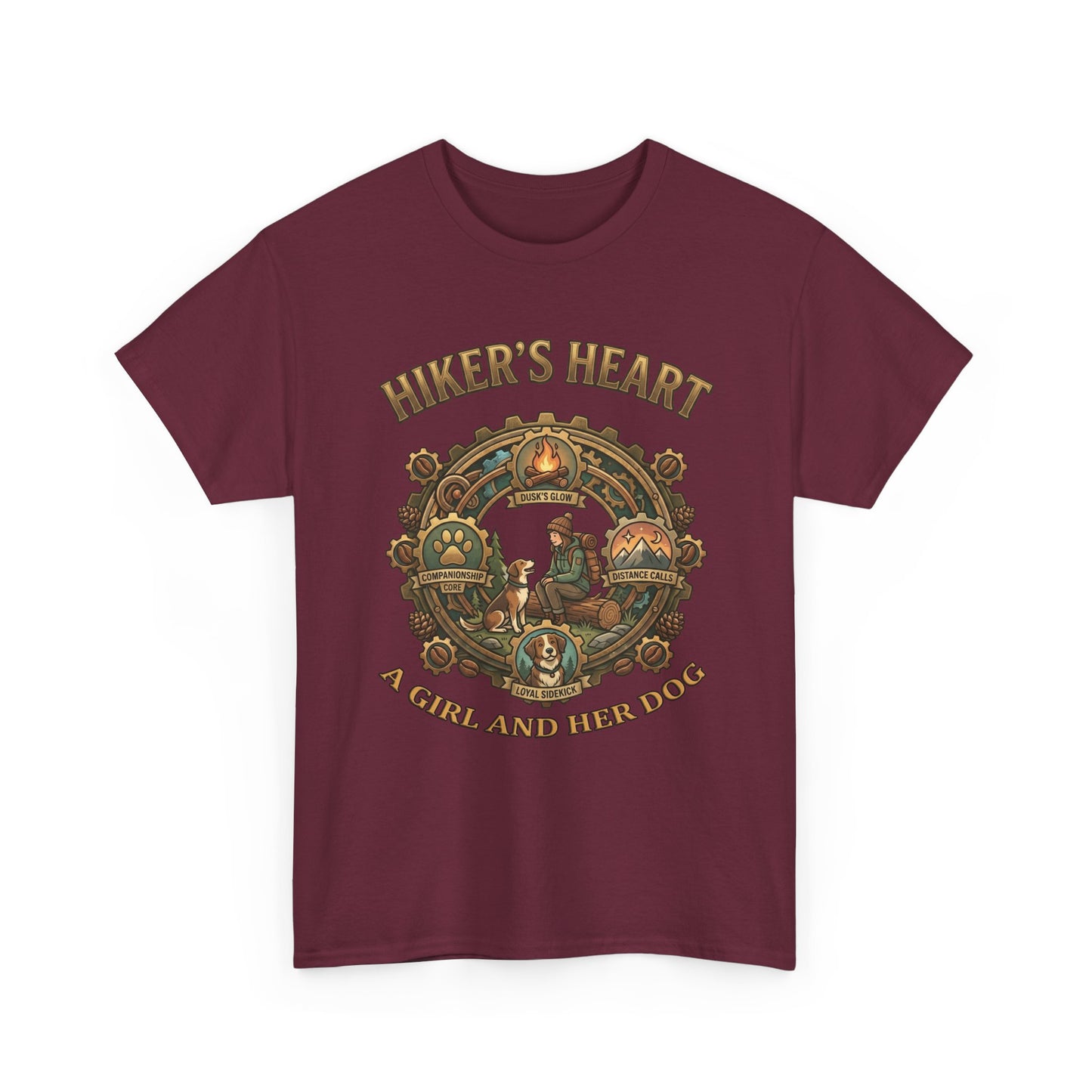 Hiker's Heart  — "A Girl and Her Dog" Vintage Outdoor Tee