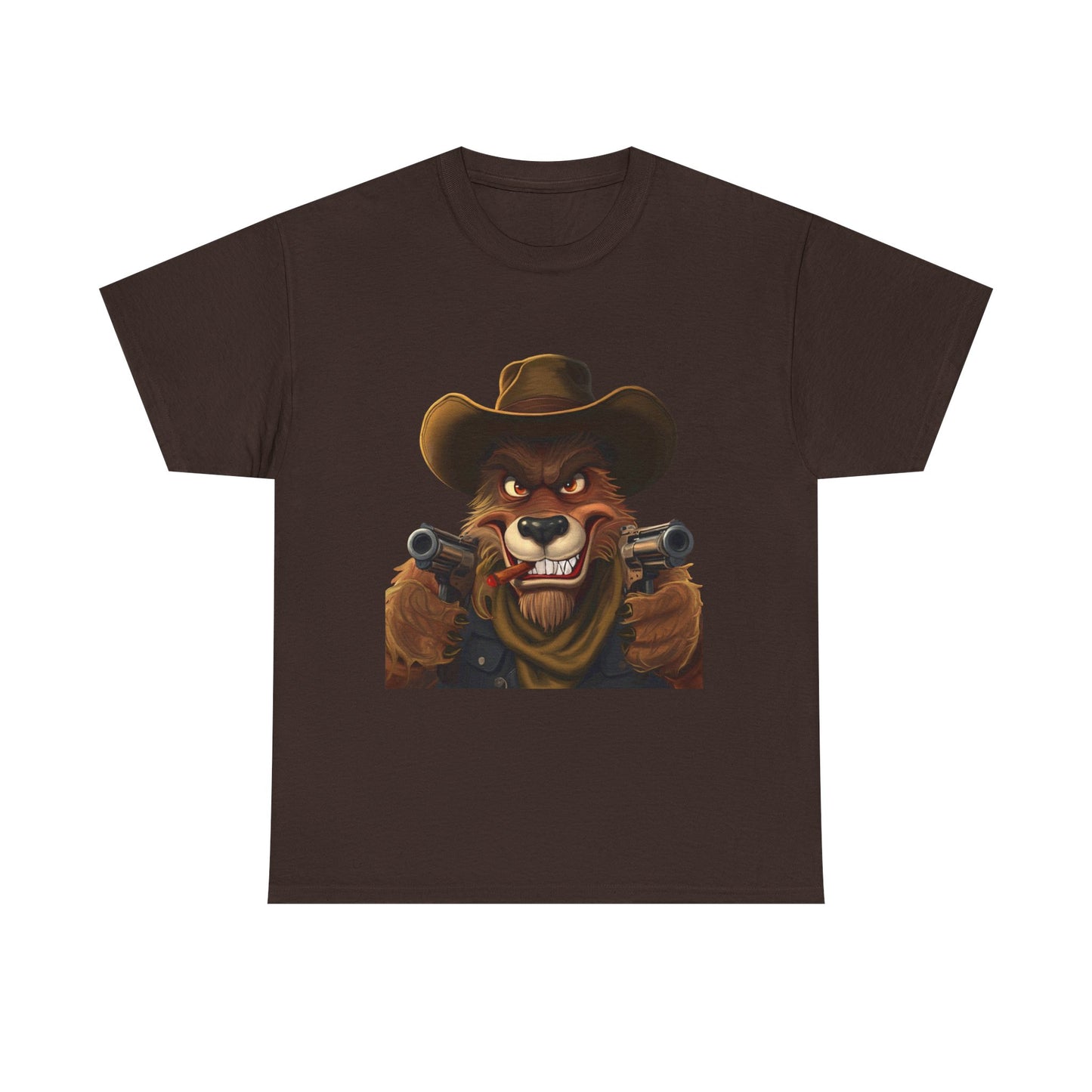 Grumpy Wolf T-Shirt—Six Shooter Wolf