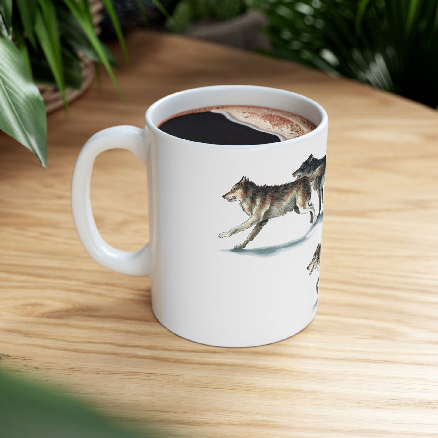 Running Wolves Art Coffee Cup (11oz & 15oz)