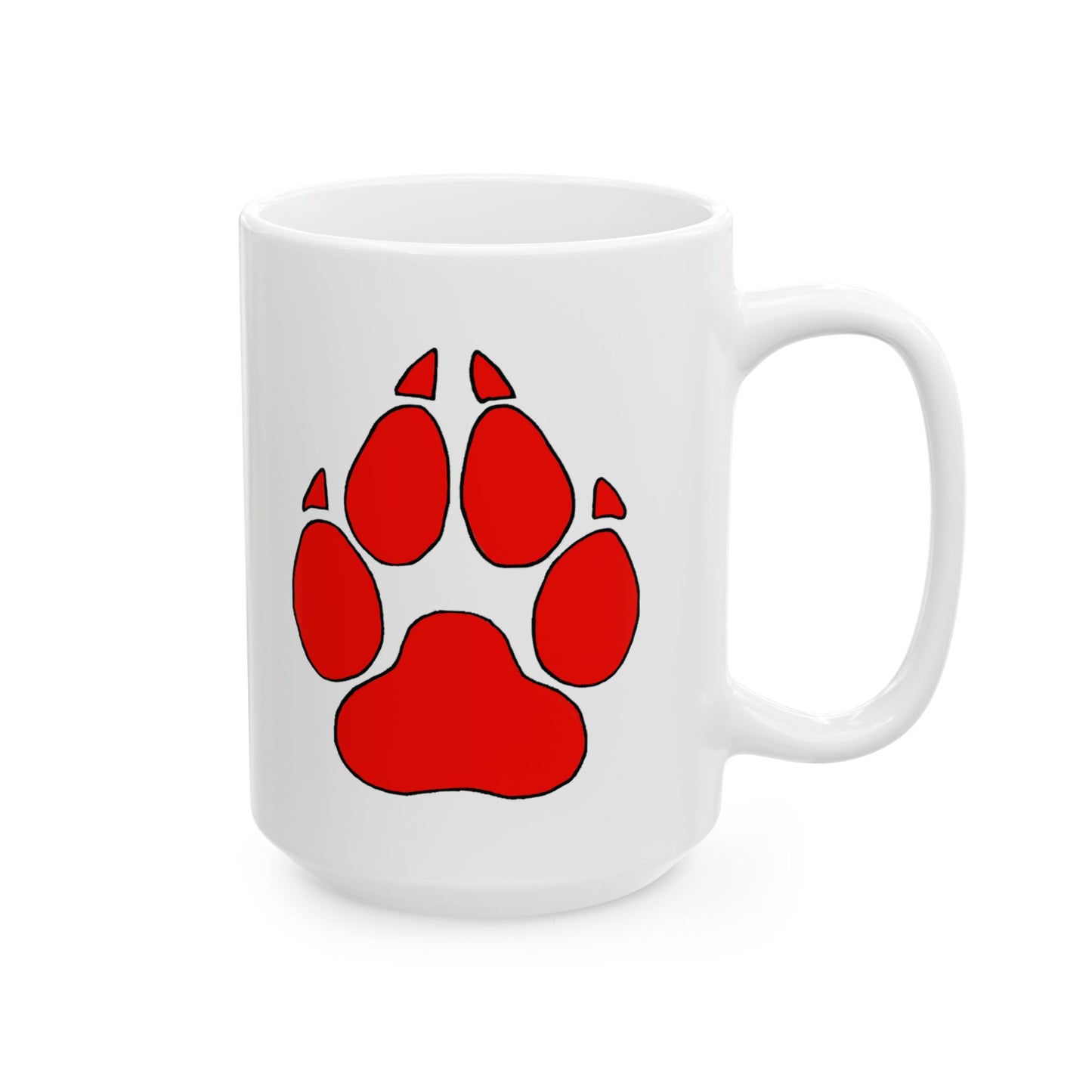 Red Paw Print  Coffee Cup (11oz, 15oz)