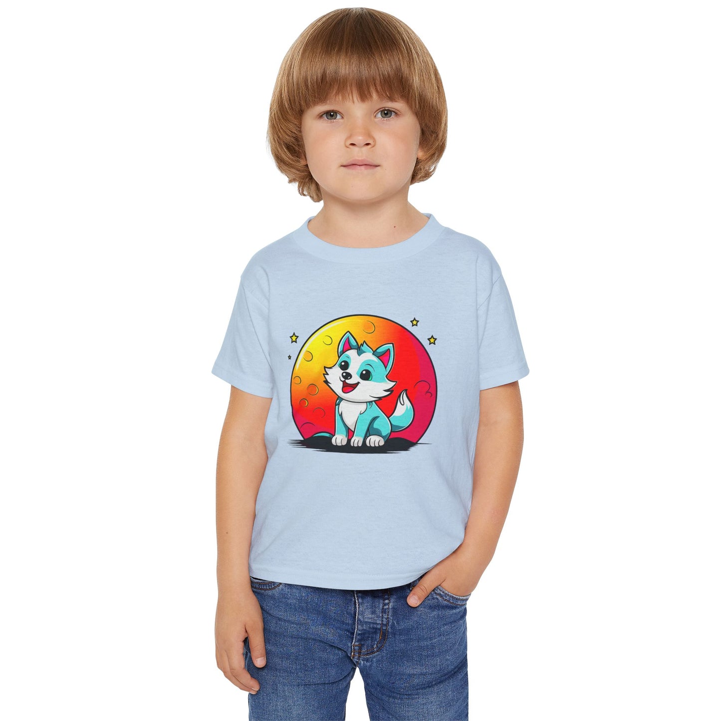 Wolf Pup Full Moon - Toddler T-Shirt
