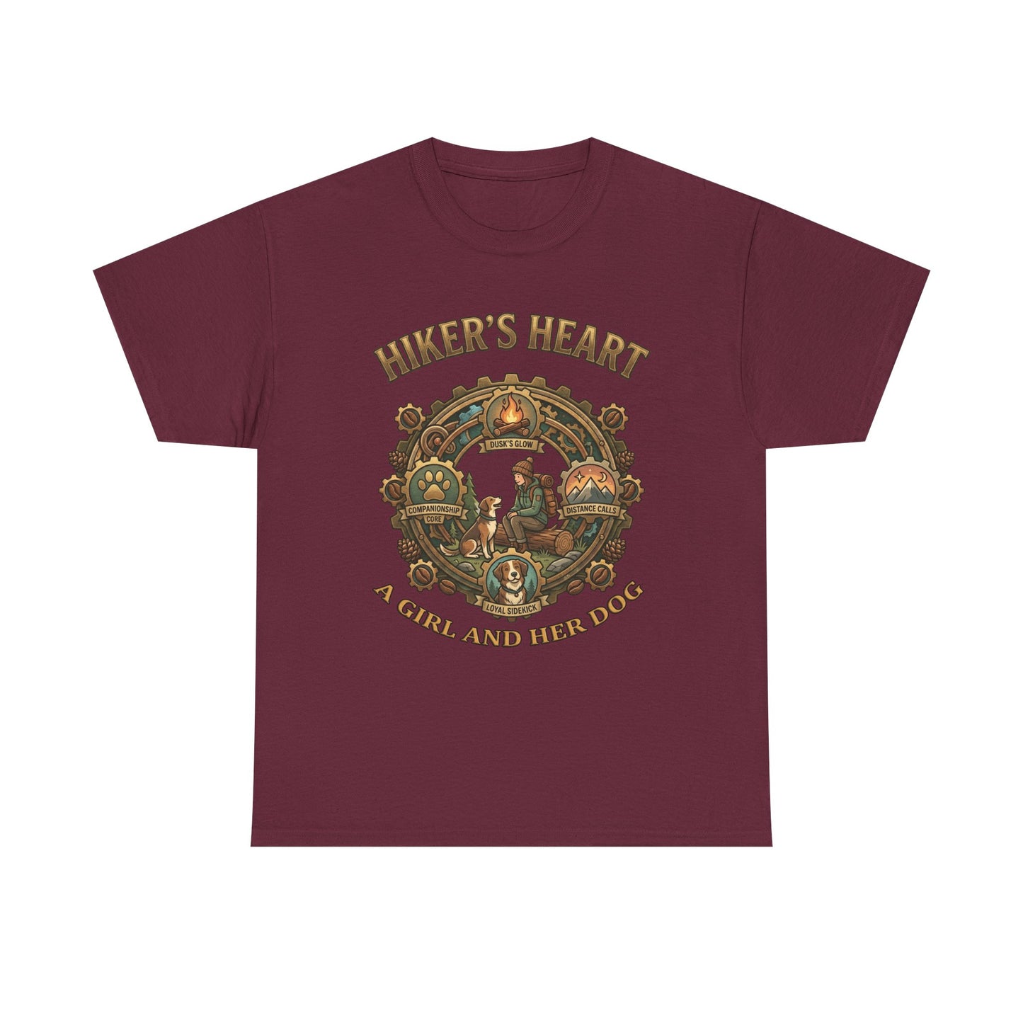 Hiker's Heart  — "A Girl and Her Dog" Vintage Outdoor Tee