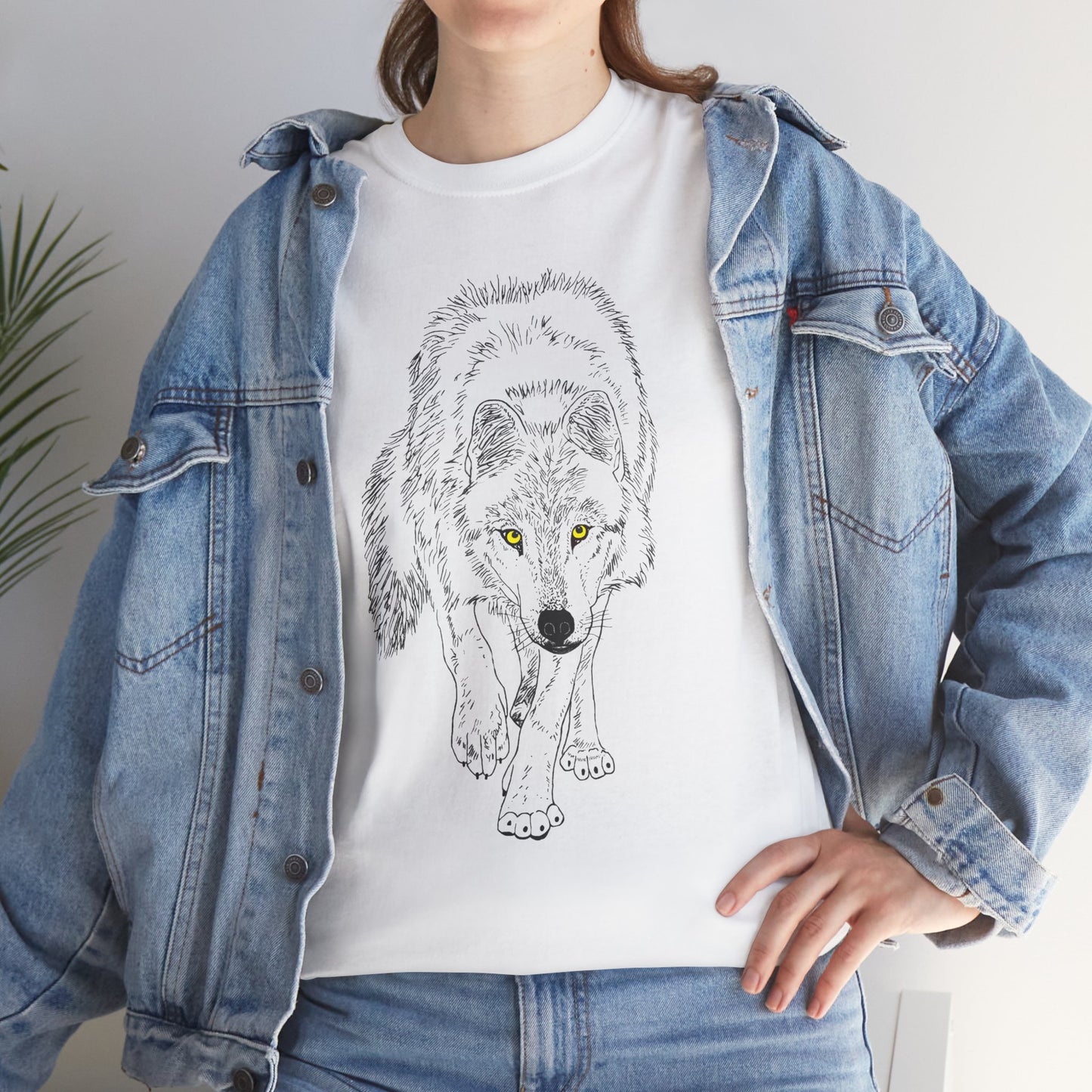 Stalking Wolf  -  Light Background Graphic Tee