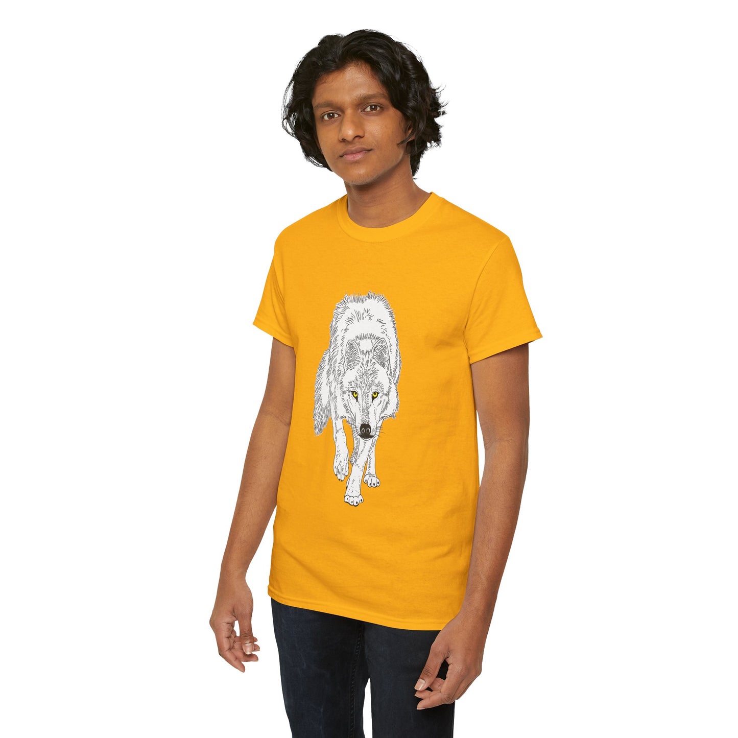 Stalking Wolf  - T‑Shirt Dark Background