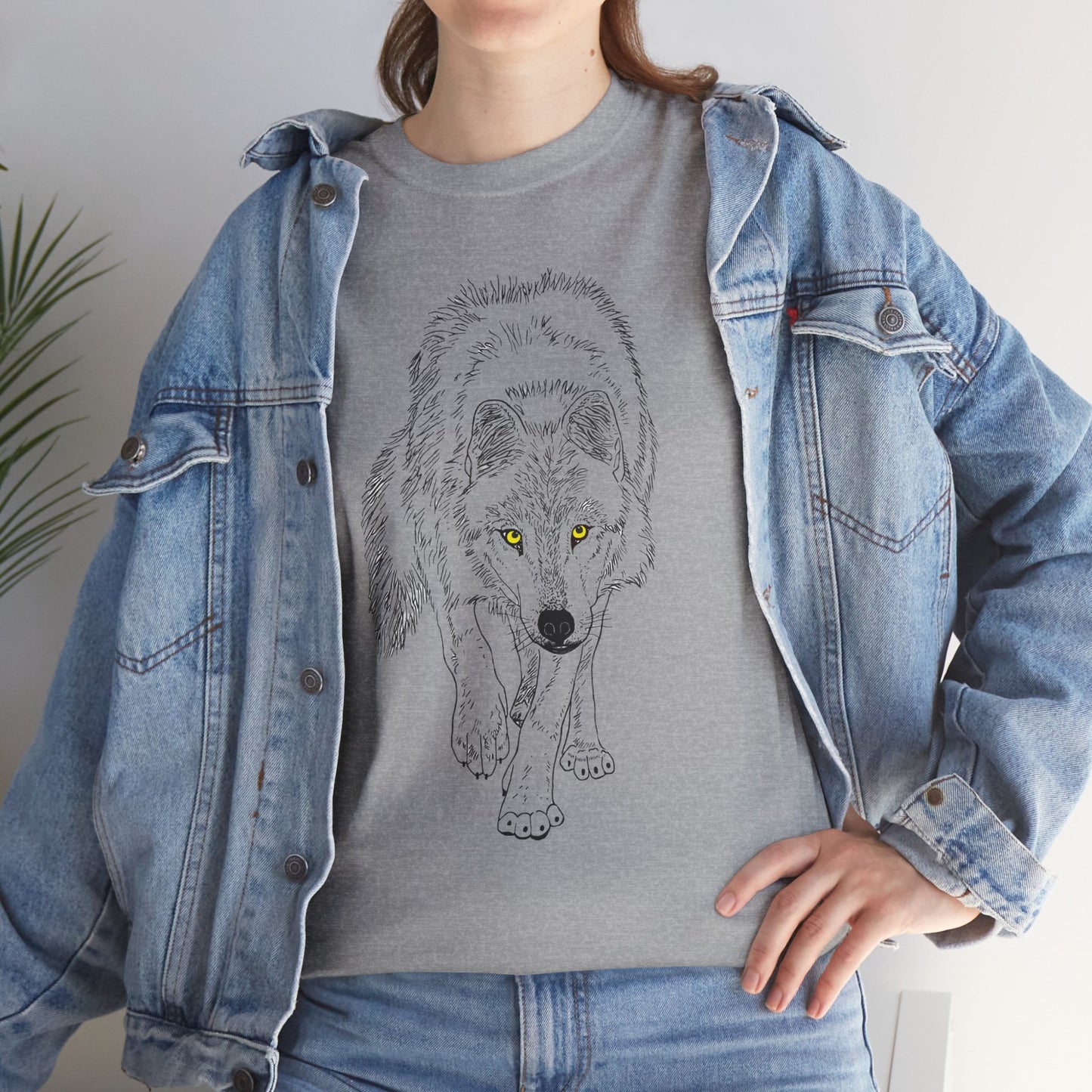 Stalking Wolf  -  Light Background Graphic Tee