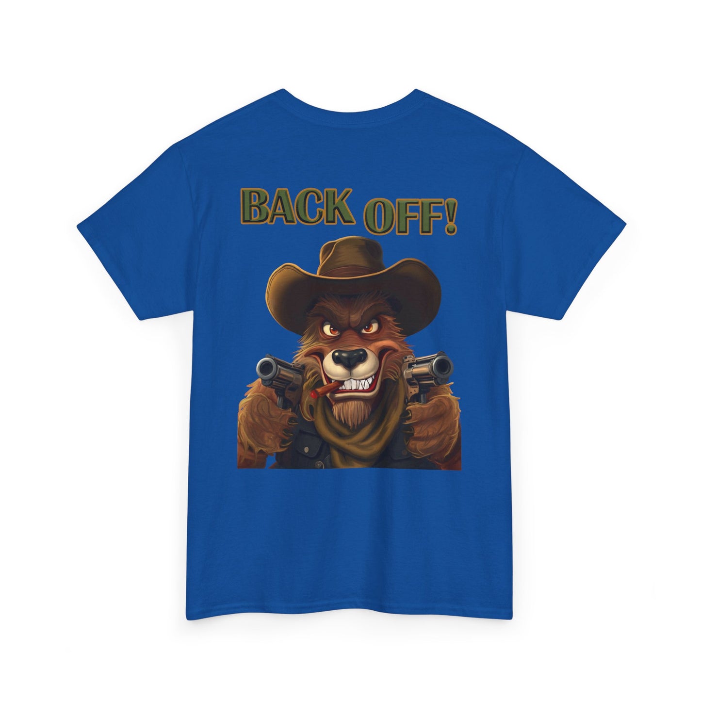 Graphic Tee — "Back Off!" Cowboy Wolf