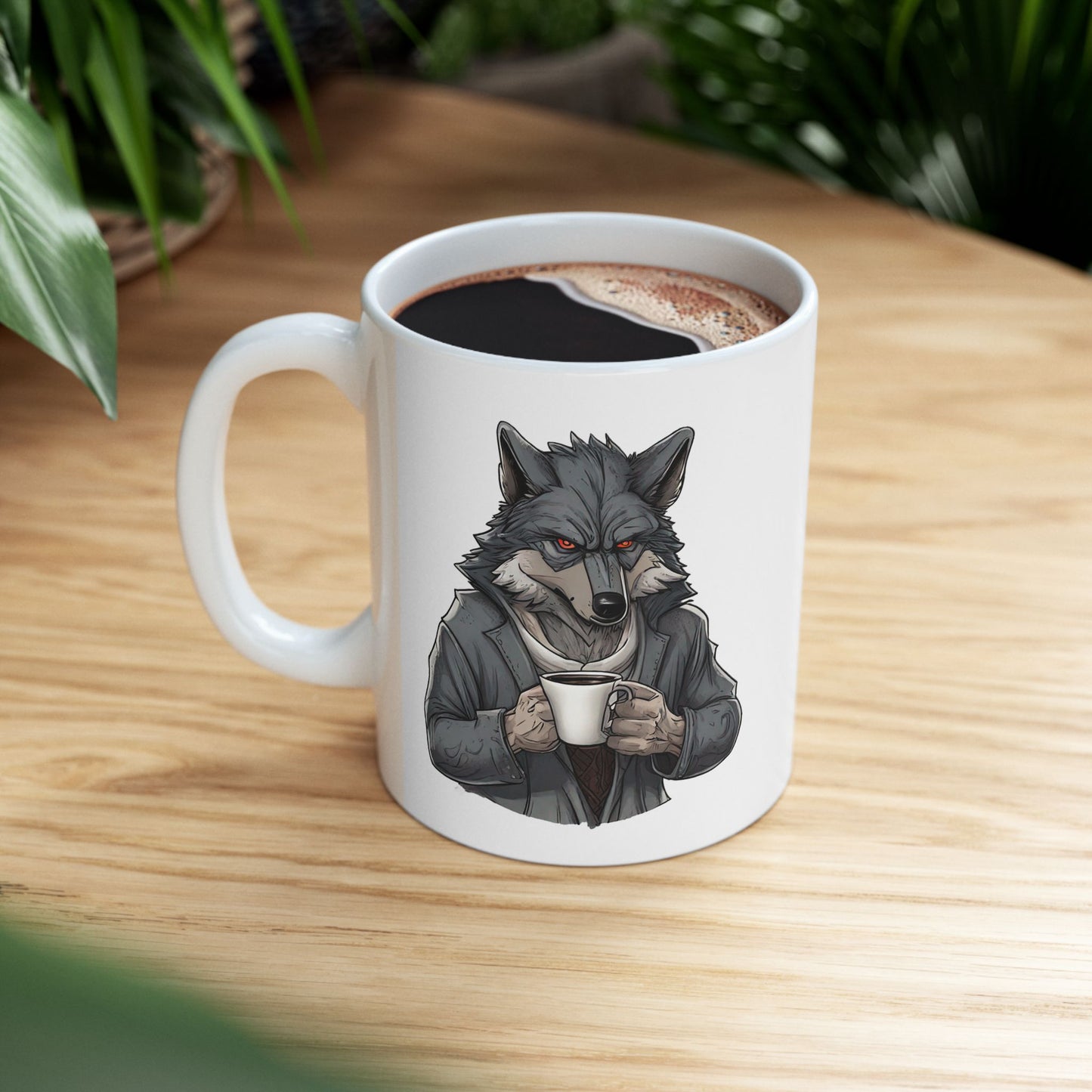 Red Eyed Wolf Coffee Mug (11oz & 15oz)
