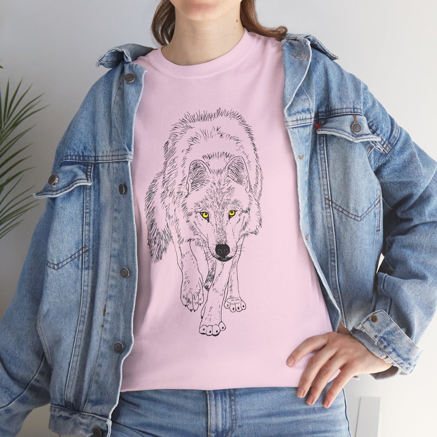 Stalking Wolf  -  Light Background Graphic Tee