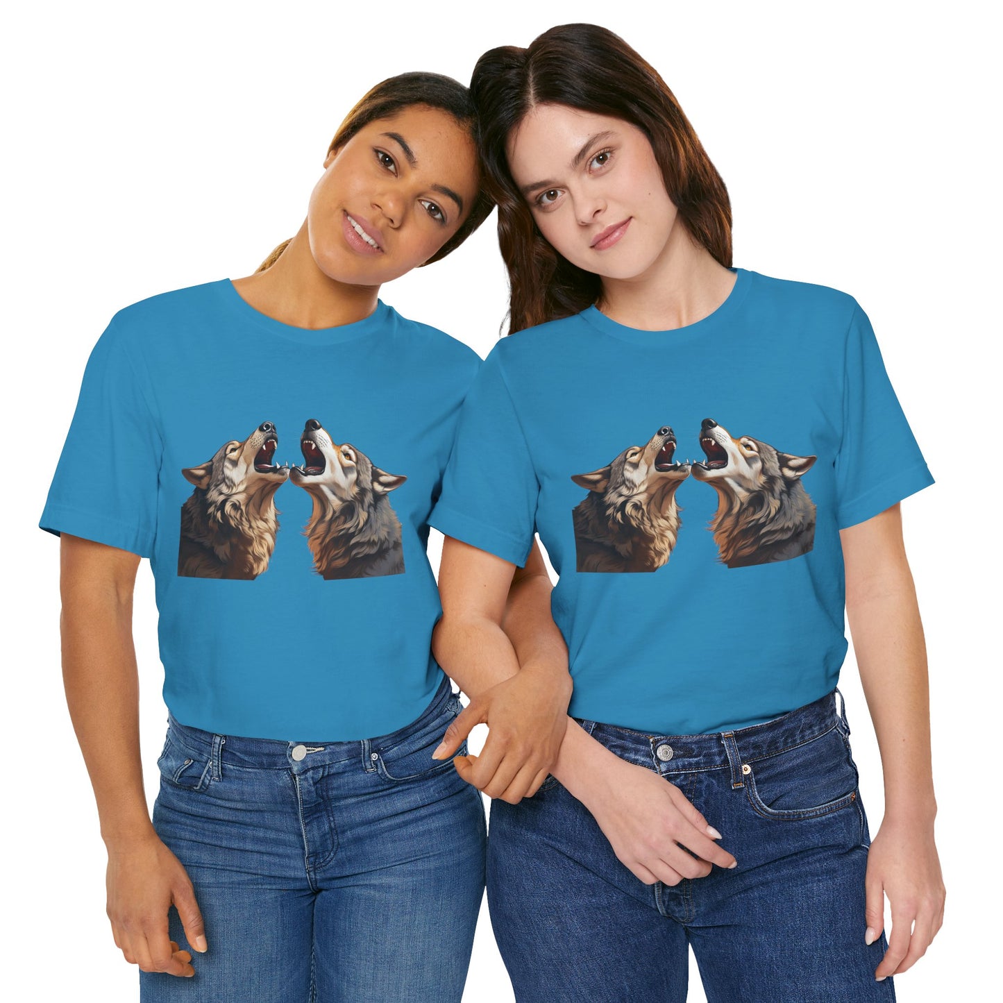 Dualing Wolf Howls - T‑Shirt