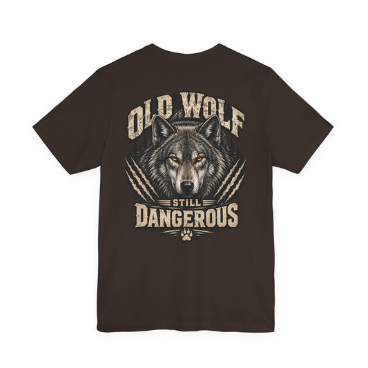 Old Wolf Still Dangerous T‑Shirt – 'Dog Dad' Graphic Tee