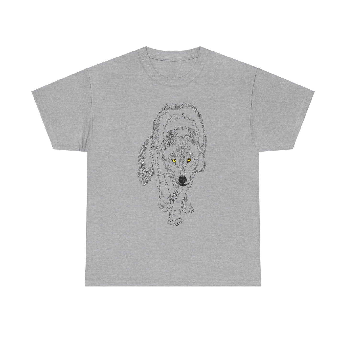 Stalking Wolf  -  Light Background Graphic Tee