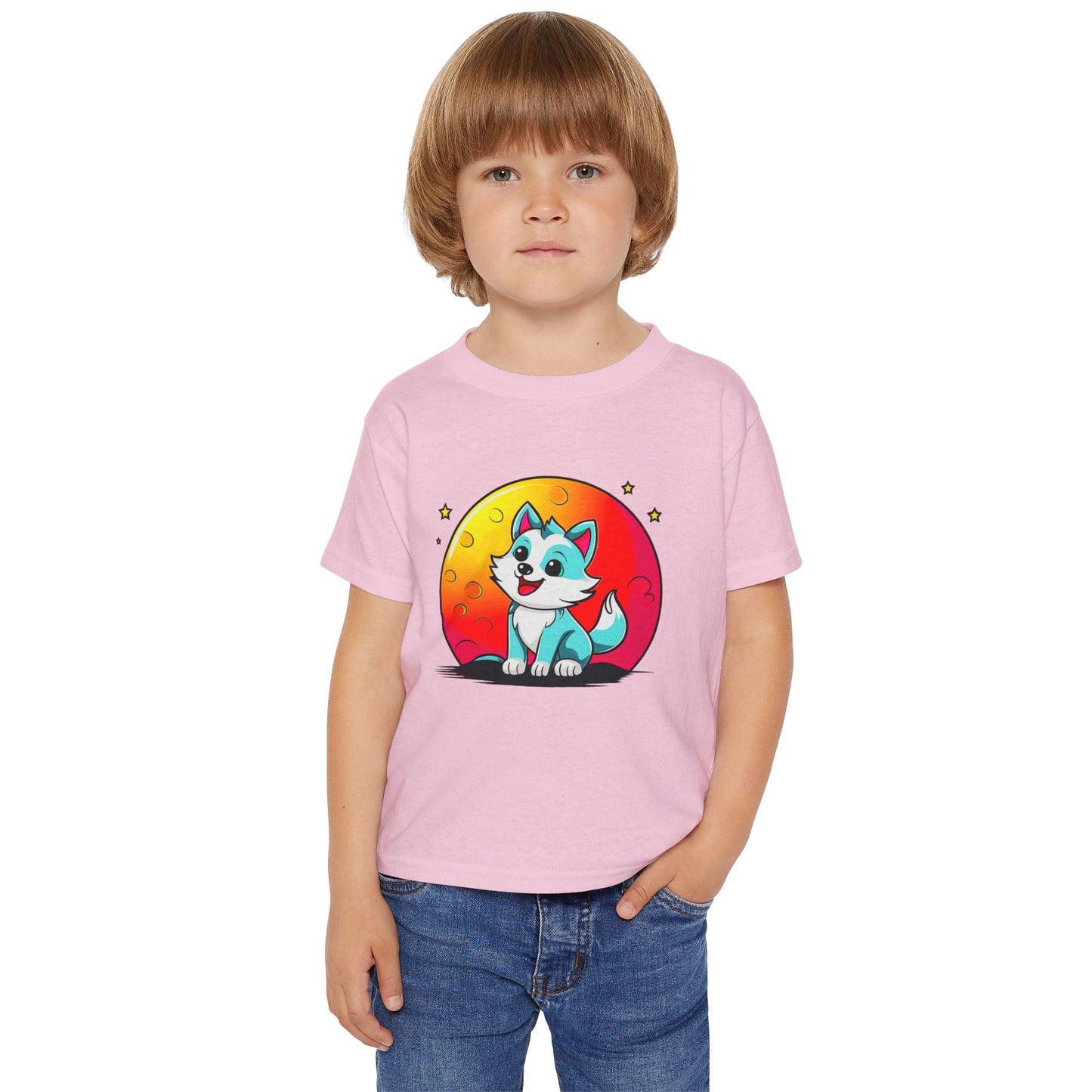 Wolf Pup Full Moon - Toddler T-Shirt