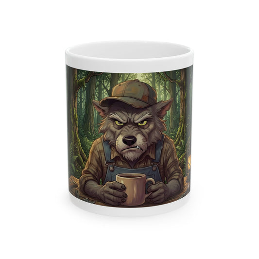 Grumpy wolf Lumberjack Coffee Mug (11oz/15oz)