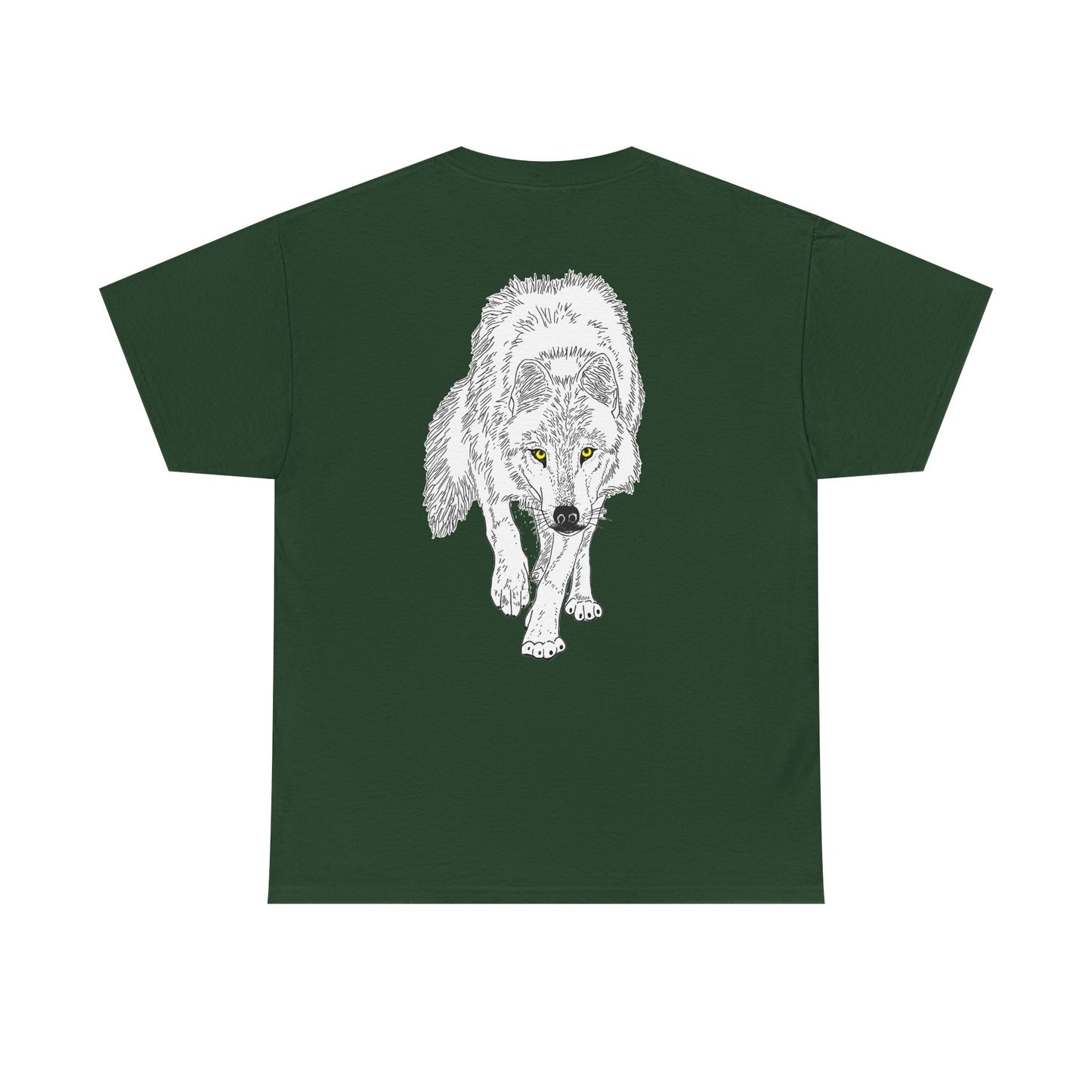 Stalking Wolf - Back of Shirt Design