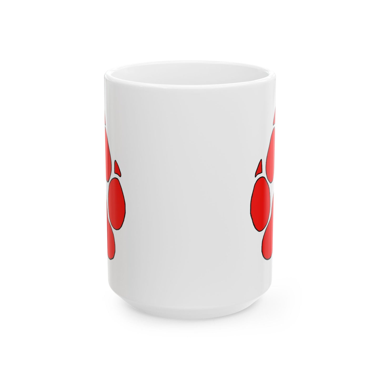 Red Paw Print  Coffee Cup (11oz, 15oz)
