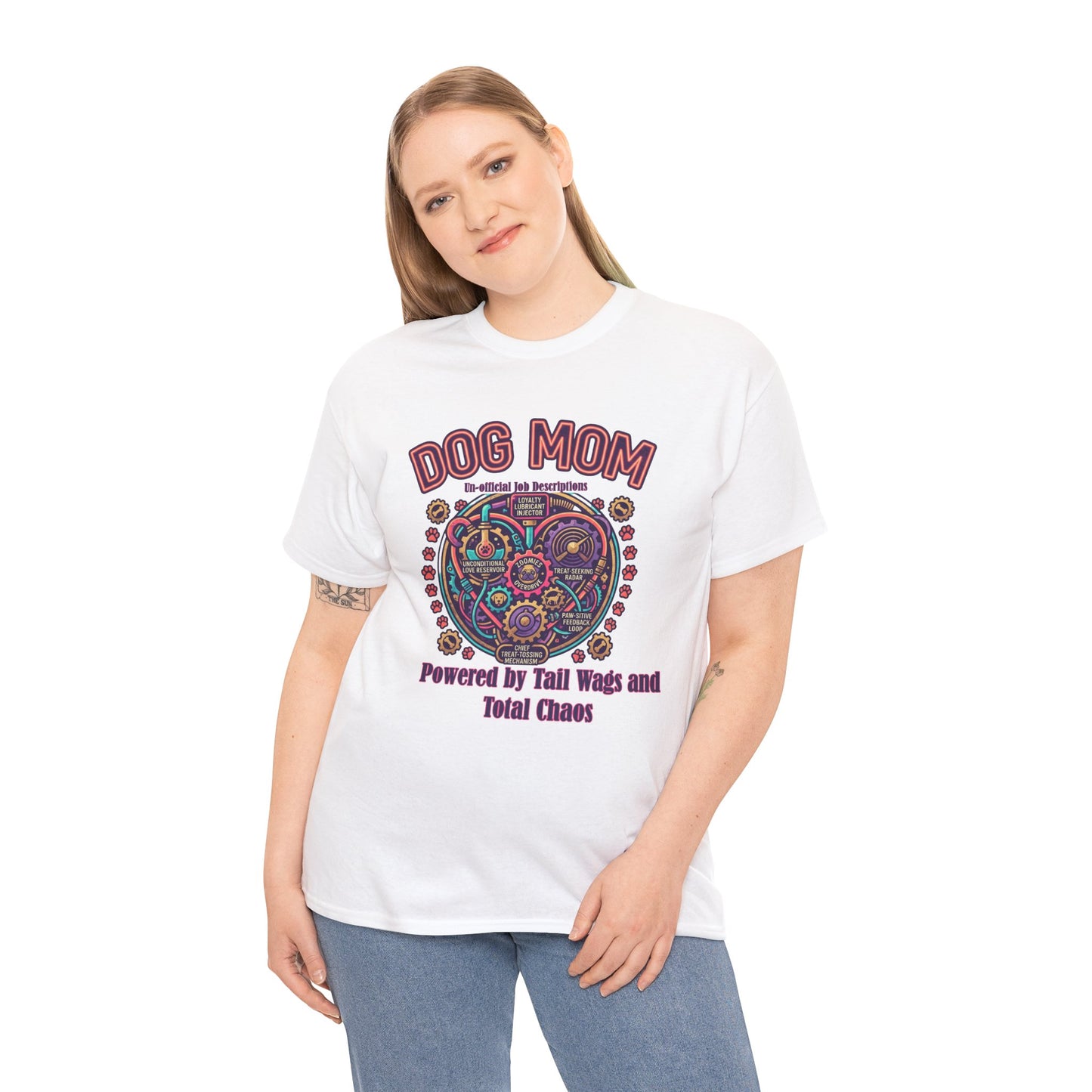 Dog Mom T-Shirt —Colorful Heart Pet Mom